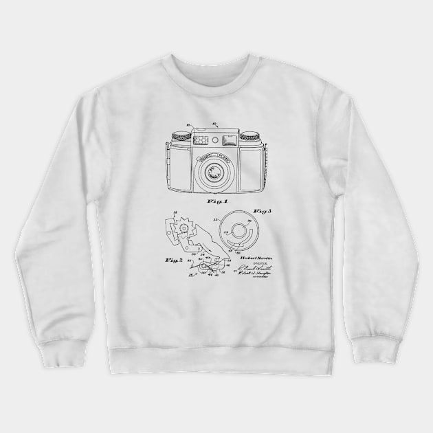 Camera Vintage Patent Drawing Crewneck Sweatshirt by TheYoungDesigns